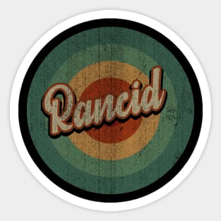 Circle Retro Vintage Rancid 80s Sticker